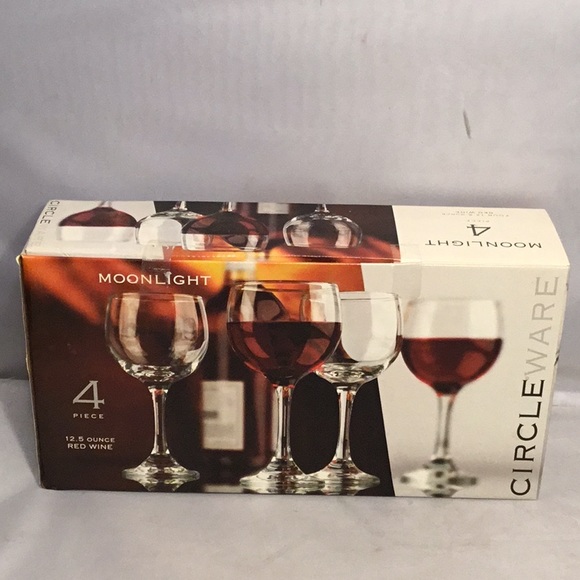 MOONLIGHT 4 PIECES OF RED WINE GLASSES - Picture 2 of 3